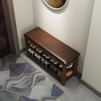 Wooden Shoe Rack Bench - 2-Tier Shoe Organizer and Entryway Bench | Stylish Shoe Bench for Entryway, Bedroom - Grand Goldman
