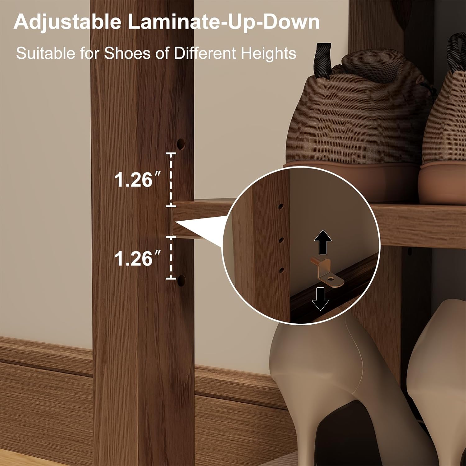 Wooden Shoe Rack Bench - 2-Tier Shoe Organizer and Entryway Bench | Stylish Shoe Bench for Entryway, Bedroom - Grand Goldman