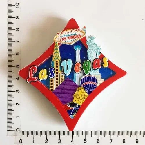 World Tourism Fridge Magnet Souvenir USA Las Vegas Florida Cultural Landscape Refrigerator Stickers Gift Set Home Decoration - Grand Goldman