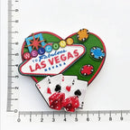 World Tourism Fridge Magnet Souvenir USA Las Vegas Florida Cultural Landscape Refrigerator Stickers Gift Set Home Decoration - Grand Goldman