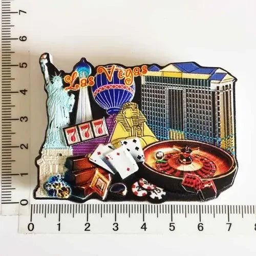 World Tourism Fridge Magnet Souvenir USA Las Vegas Florida Cultural Landscape Refrigerator Stickers Gift Set Home Decoration - Grand Goldman