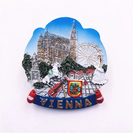 World Tourism Fridge Magnets Souvenir  Italy Spain French Denmark USA Austria Canada Australia Norway Luxembourg Fridge Stickers - Grand Goldman