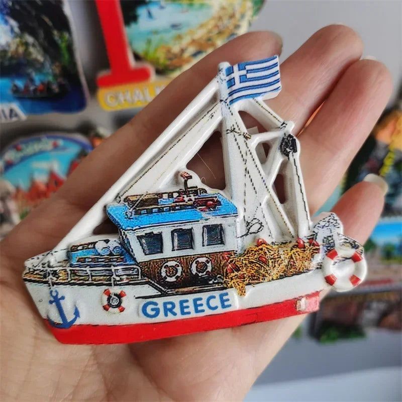 World Tourist Fridge Magnets Chios Greece Belgium France Spain  Norway Jordan PETRA Amsterdam Magnets Refrigerators Home Decor - Grand Goldman
