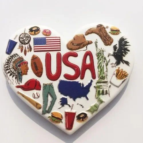World Tourist Fridge Magnets Souvenir USA Britain Germany France Italy Cuba Kenya Russia Portugal Refrigerator Magnetic Stickers - Grand Goldman