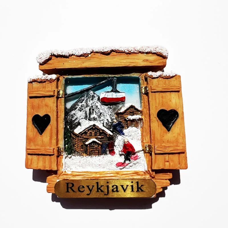 World Tourist Fridge Magnets Windsor GRAN CANARIA Barcelona Greece Iceland Finland Poland Germany Sweden Resin Magnetic Stickers - Grand Goldman