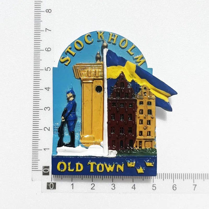 World Tourist Fridge Magnets Windsor GRAN CANARIA Barcelona Greece Iceland Finland Poland Germany Sweden Resin Magnetic Stickers - Grand Goldman