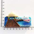 World tourist fridge magnets Uveda Spain Wurzburg Germany Belgium Saipan Como Italy Maldives magnet refrigerator sticker gifts - Grand Goldman