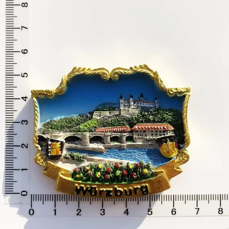 World tourist fridge magnets Uveda Spain Wurzburg Germany Belgium Saipan Como Italy Maldives magnet refrigerator sticker gifts - Grand Goldman