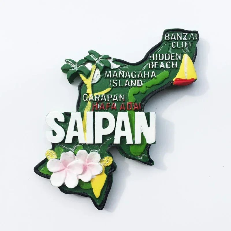 World tourist fridge magnets Uveda Spain Wurzburg Germany Belgium Saipan Como Italy Maldives magnet refrigerator sticker gifts - Grand Goldman