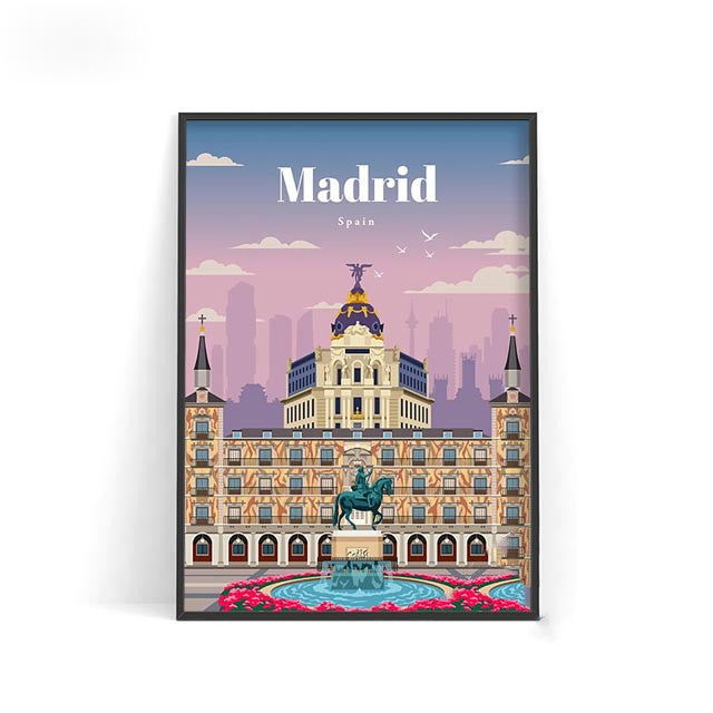 World City Travel Poster Wall Decoration - Grand Goldman
