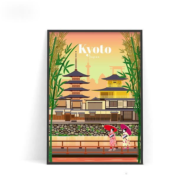 World City Travel Poster Wall Decoration - Grand Goldman