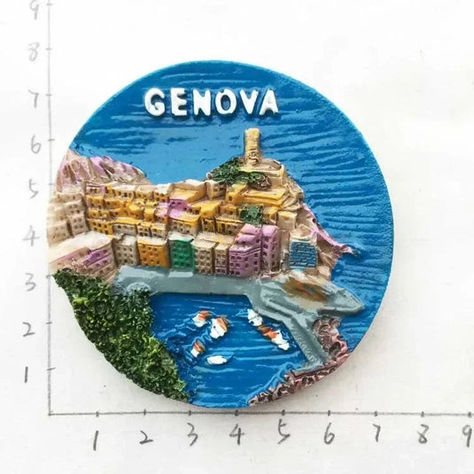 World tourist souvenir Fridge magnets Genova Pompei  Italy Iceland Tukey Greece USA Germany Dubai Spain Prugue Finland Jerusalem - Grand Goldman