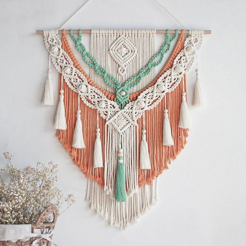 Woven Tapestry Tassel Handmade Material Package Diy Bedside Sofa Background Wall Decoration Bohemian Table Wall Hanging - Grand Goldman