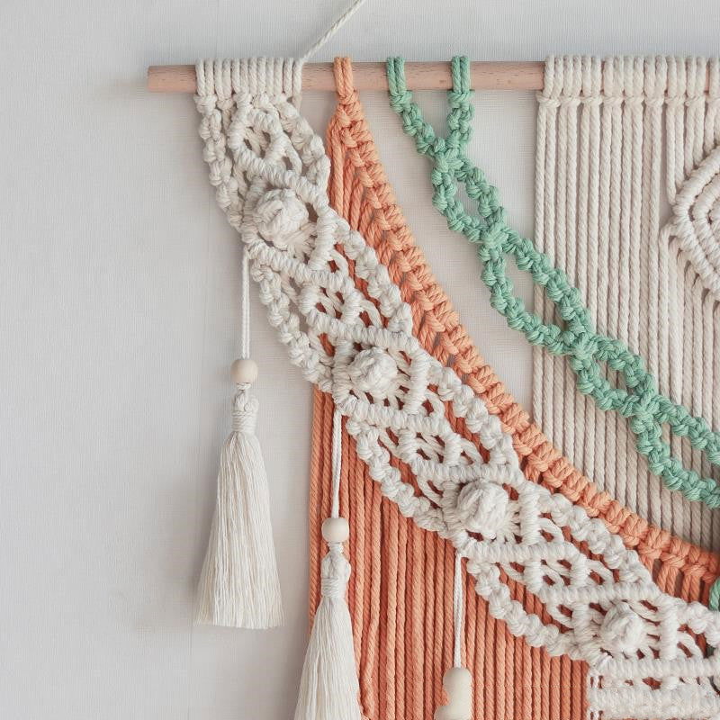 Woven Tapestry Tassel Handmade Material Package Diy Bedside Sofa Background Wall Decoration Bohemian Table Wall Hanging - Grand Goldman