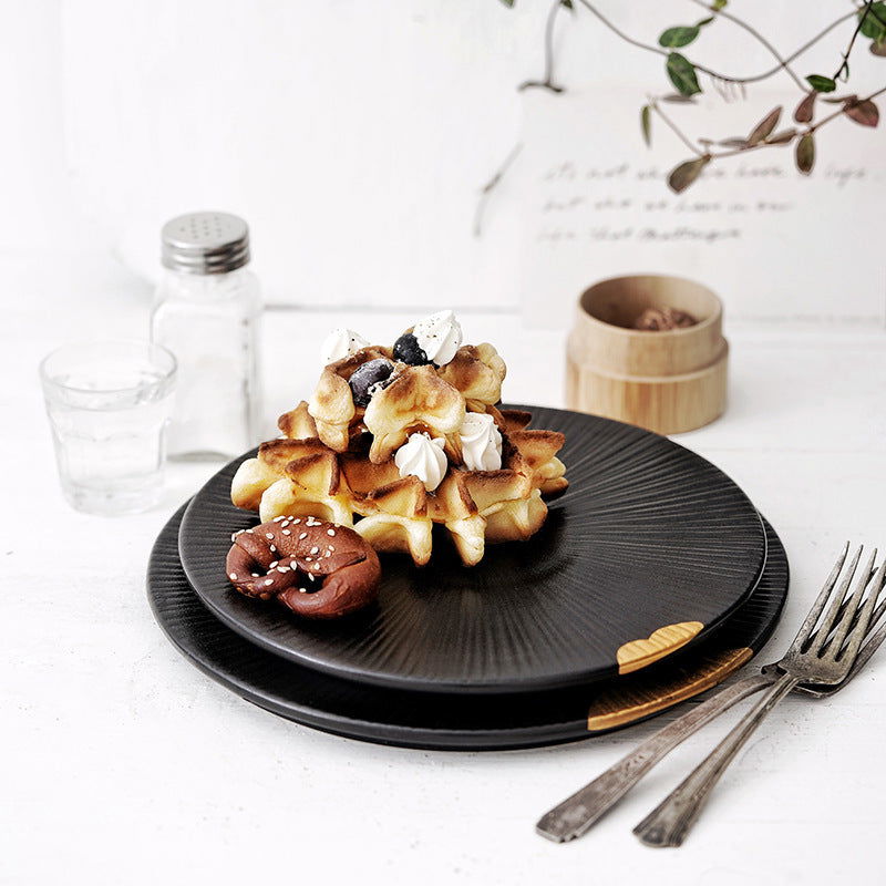 Wujin Moyu Creative Tableware Set Creative Personality Bowls And Plates Dinner Plates Household Plates Ceramic Shallow Plates Flat Plates - Grand Goldman