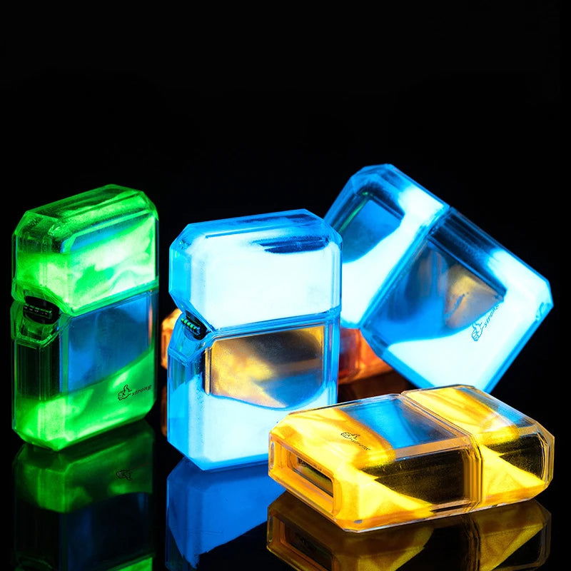 X-STRONG™ Luminous Quicksand Gas Lighter - Fluorescent Windproof Cigarette Accessory & Smoker Gift - Grand Goldman