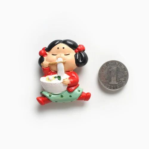 Xi'an Little Cute Fat Girl 3D Creative Fridge Magnet Xi'an Tourist Souvenir Fridge Decoration Stickers - Grand Goldman