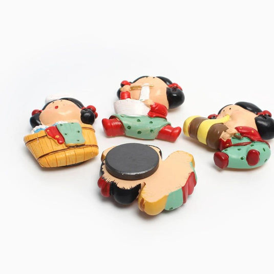 Xi'an Little Cute Fat Girl 3D Creative Fridge Magnet Xi'an Tourist Souvenir Fridge Decoration Stickers - Grand Goldman