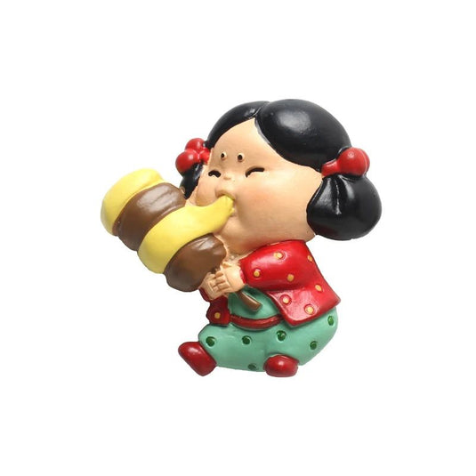 Xi'an Little Cute Fat Girl 3D Creative Fridge Magnet Xi'an Tourist Souvenir Fridge Decoration Stickers - Grand Goldman