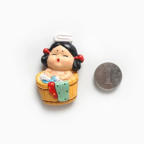 Xi'an Little Cute Fat Girl 3D Creative Fridge Magnet Xi'an Tourist Souvenir Fridge Decoration Stickers - Grand Goldman