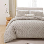 YIRDDEO Pink Full Size Comforter Set 3Pcs, Boho Blush Full Comforter Set Farmhouse Full Size Bedding Set, Vertical Tufted Full Bed Set, Lightweight Neutral Full Bedroom Set (1 Comforter 2 Pillowcase) - Grand Goldman