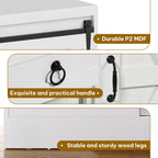 YITAHOME 60" Farmhouse Large Buffet Sideboard, Buffet Cabinet with 2 Barn Doors and 4 Drawers, High Buffet Table Coffee Bar Storage Cabinet Wine Bar for Dining Room, Living Room, 32" in Height, White - Grand Goldman