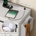 YITAHOME 60" Farmhouse Large Buffet Sideboard, Buffet Cabinet with 2 Barn Doors and 4 Drawers, High Buffet Table Coffee Bar Storage Cabinet Wine Bar for Dining Room, Living Room, 32" in Height, White - Grand Goldman