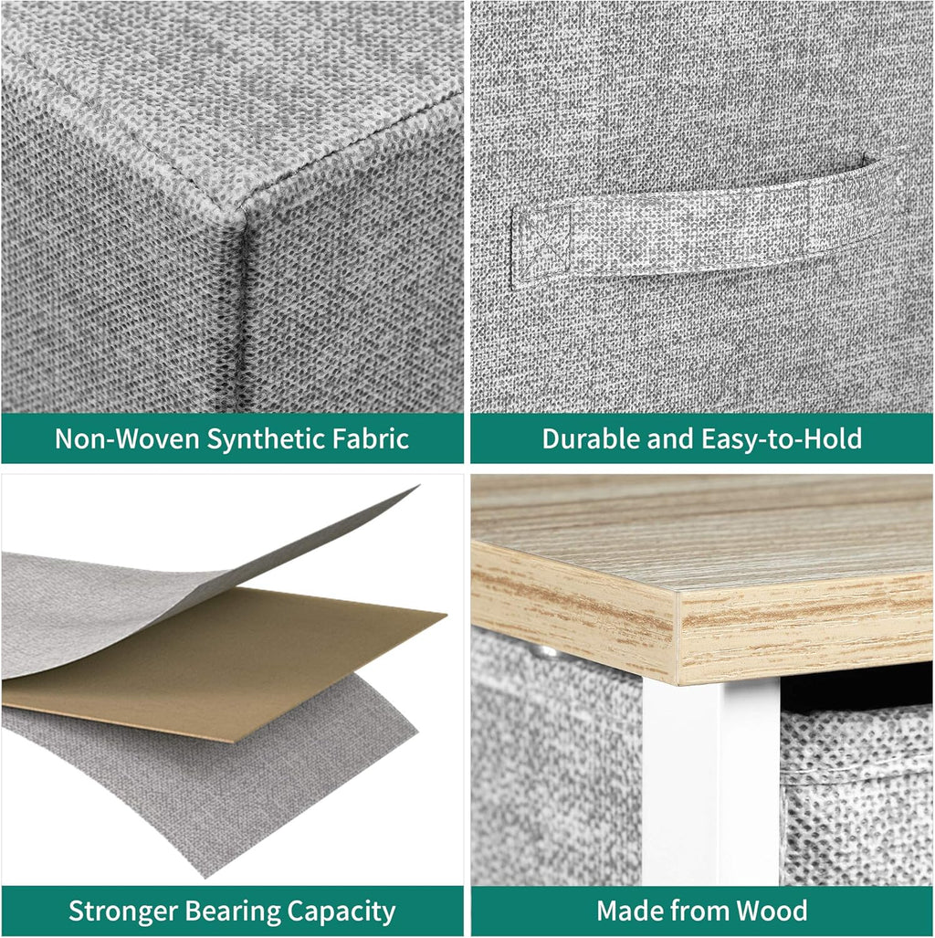 YITAHOME Dresser for Bedroom, 7 Drawers Fabric Dresser, Organizer Unit for Living Room, Hallway, Closets - Sturdy Steel Frame, Wooden Top & Easy Pull Fabric Bins - Grand Goldman