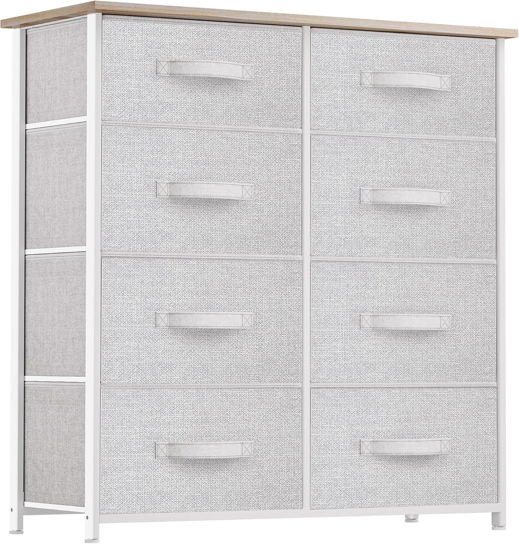 YITAHOME Dresser for Bedroom, 7 Drawers Fabric Dresser, Organizer Unit for Living Room, Hallway, Closets - Sturdy Steel Frame, Wooden Top & Easy Pull Fabric Bins - Grand Goldman