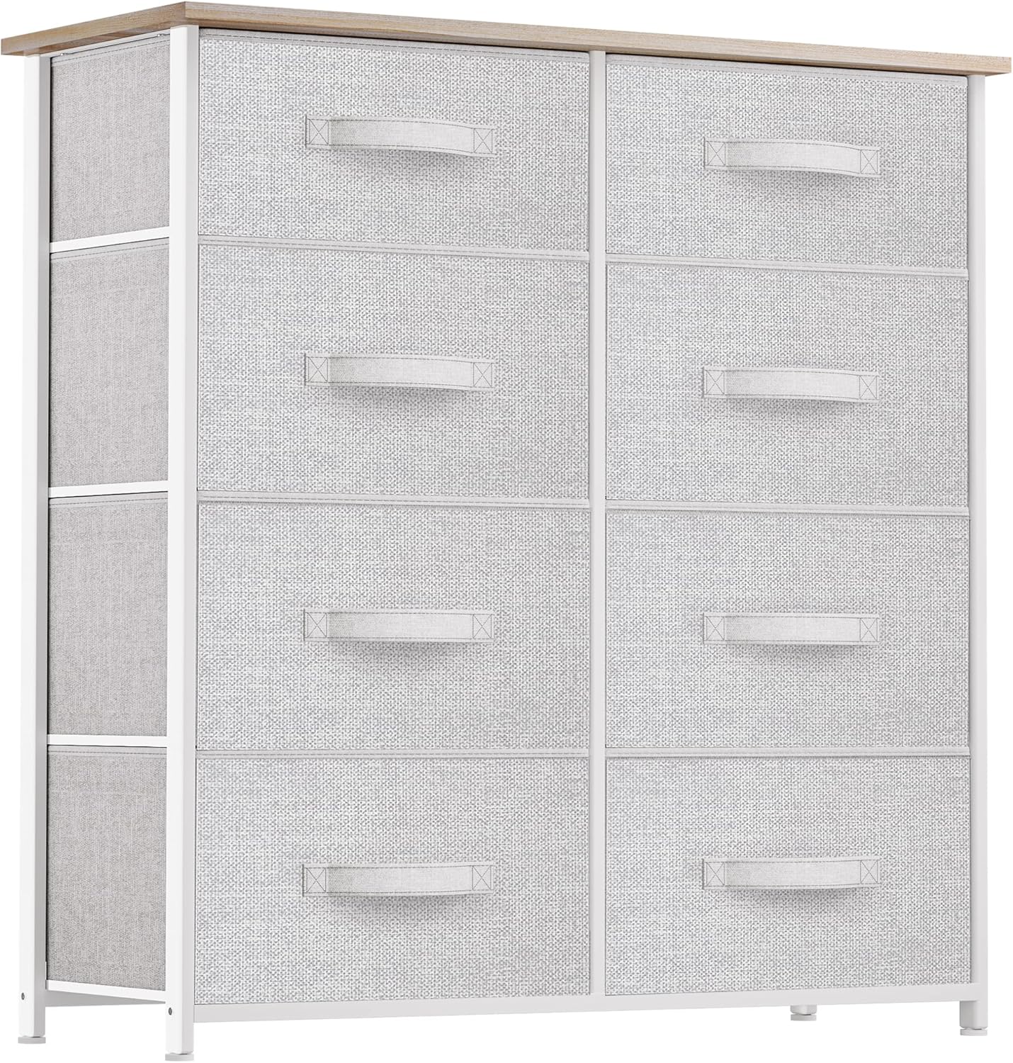 YITAHOME Dresser for Bedroom, 7 Drawers Fabric Dresser, Organizer Unit for Living Room, Hallway, Closets - Sturdy Steel Frame, Wooden Top & Easy Pull Fabric Bins - Grand Goldman