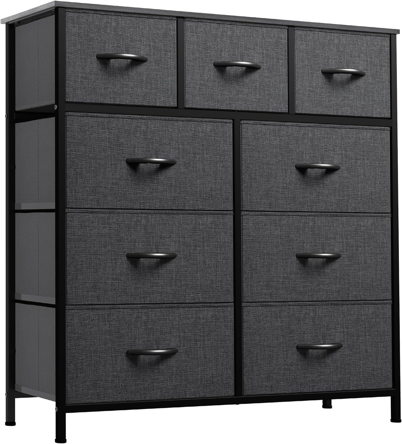 YITAHOME Dresser for Bedroom, 7 Drawers Fabric Dresser, Organizer Unit for Living Room, Hallway, Closets - Sturdy Steel Frame, Wooden Top & Easy Pull Fabric Bins - Grand Goldman
