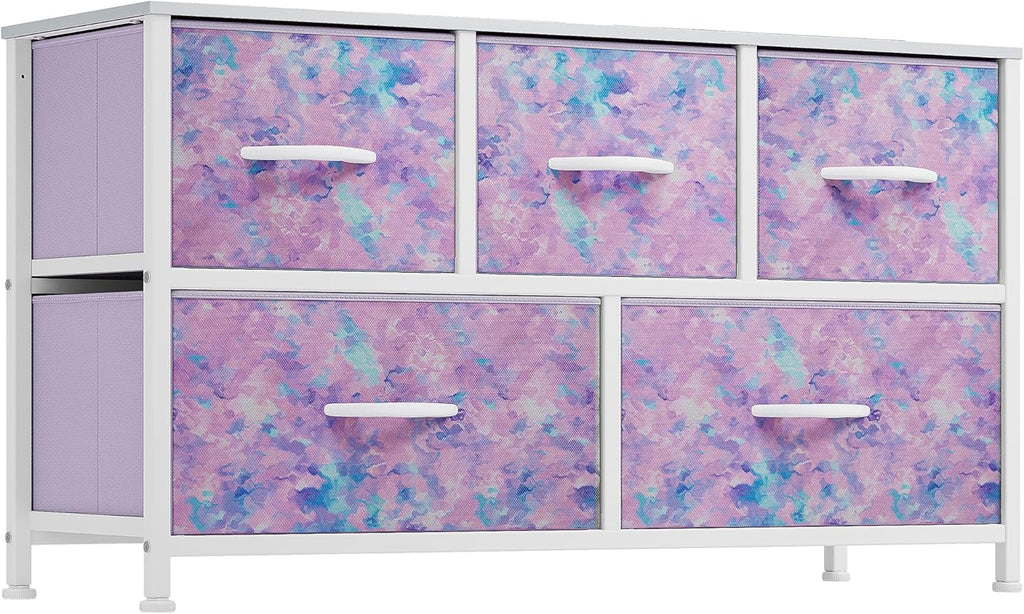 YITAHOME Dresser for Bedroom, 7 Drawers Fabric Dresser, Organizer Unit for Living Room, Hallway, Closets - Sturdy Steel Frame, Wooden Top & Easy Pull Fabric Bins - Grand Goldman