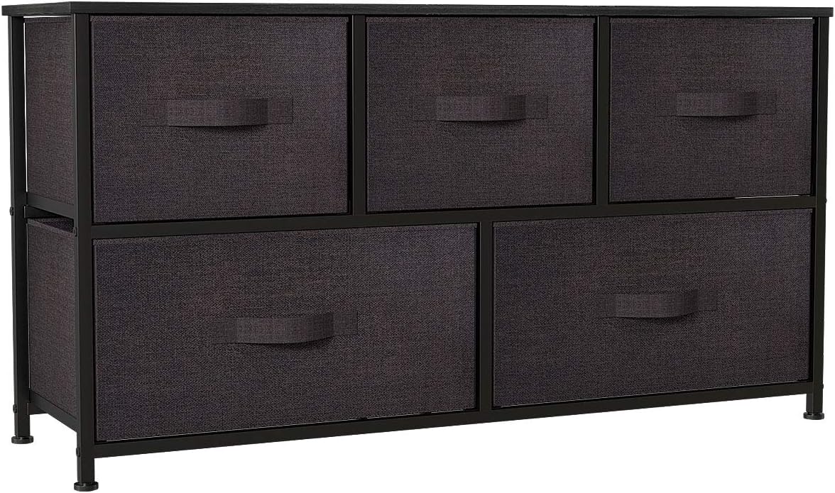 YITAHOME Dresser for Bedroom, 7 Drawers Fabric Dresser, Organizer Unit for Living Room, Hallway, Closets - Sturdy Steel Frame, Wooden Top & Easy Pull Fabric Bins - Grand Goldman