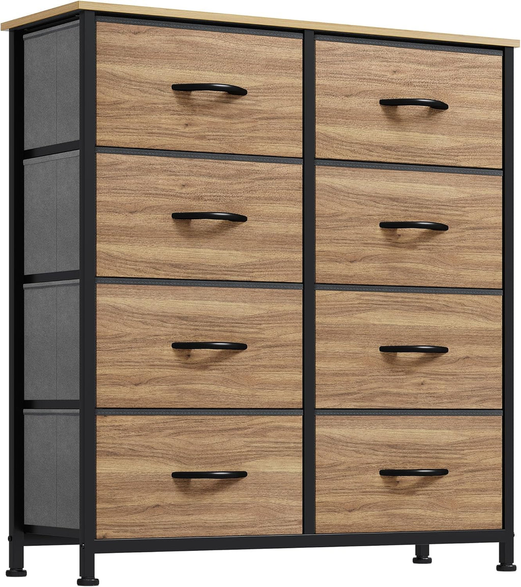 YITAHOME Dresser for Bedroom, Fabric Dresser with 8 Drawers,Tall Dresser,Chest of Drawers for Closet - Grand Goldman