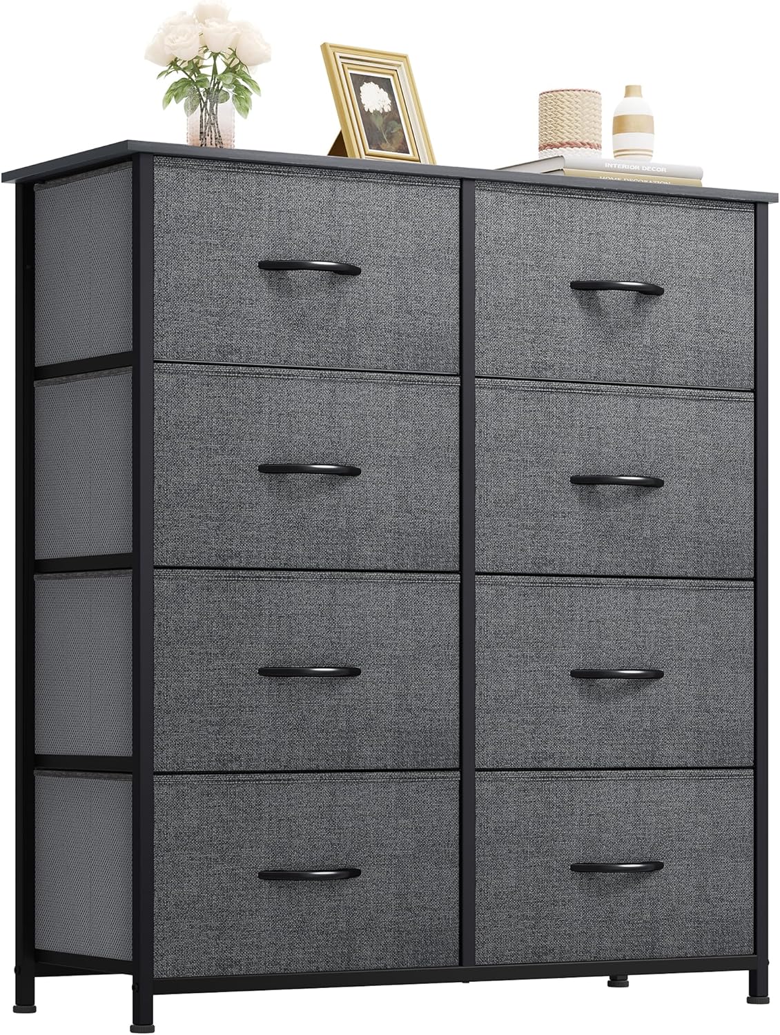 YITAHOME Dresser for Bedroom, Fabric Dresser with 8 Drawers,Tall Dresser,Chest of Drawers for Closet - Grand Goldman