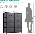 YITAHOME Dresser for Bedroom, Fabric Dresser with 8 Drawers,Tall Dresser,Chest of Drawers for Closet - Grand Goldman