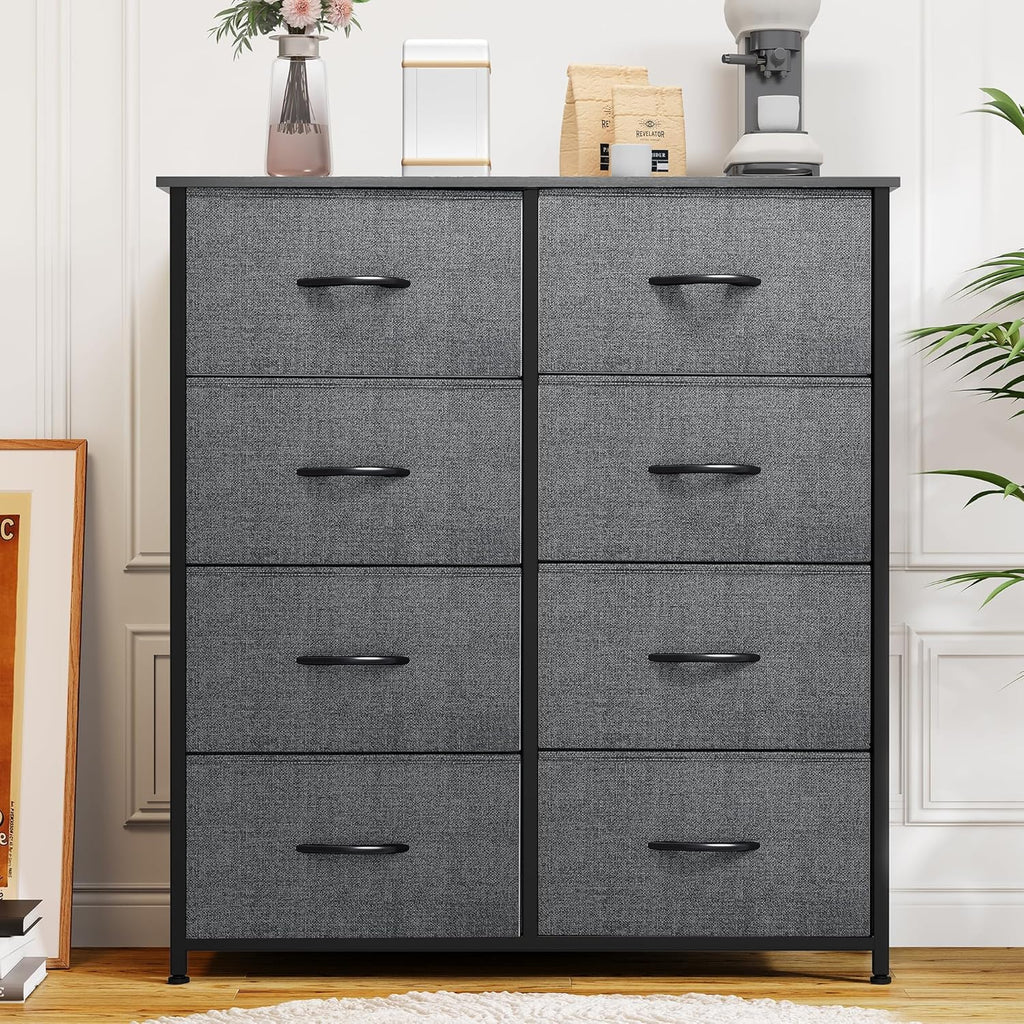 YITAHOME Dresser for Bedroom, Fabric Dresser with 8 Drawers,Tall Dresser,Chest of Drawers for Closet - Grand Goldman