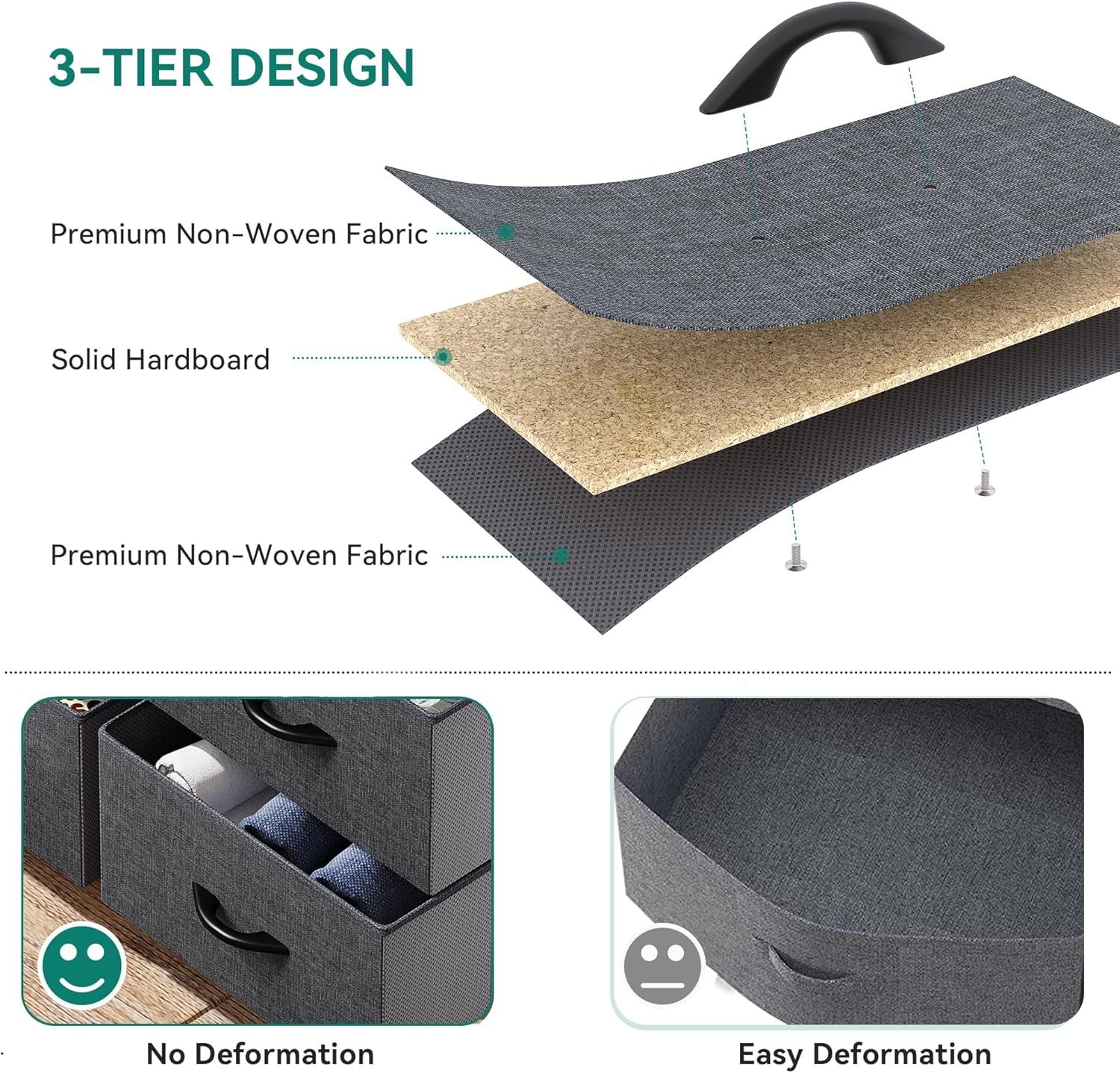 YITAHOME Dresser for Bedroom, Fabric Dresser with 8 Drawers,Tall Dresser,Chest of Drawers for Closet - Grand Goldman