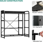 YITAHOME Fabric Dresser with 7 Drawers - Storage Tower with Large Capacity, Organizer Unit for Living Room - Sturdy Steel Frame, Easy Pull Fabric Bins & Wooden Top (Black/Grey) - Grand Goldman