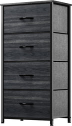 YITAHOME Storage Tower with 4 Drawers - Fabric Dresser, Organizer Unit for Bedroom, Living Room, Closets & Nursery - Sturdy Steel Frame, Easy Pull Fabric Bins & Wooden Top - Grand Goldman