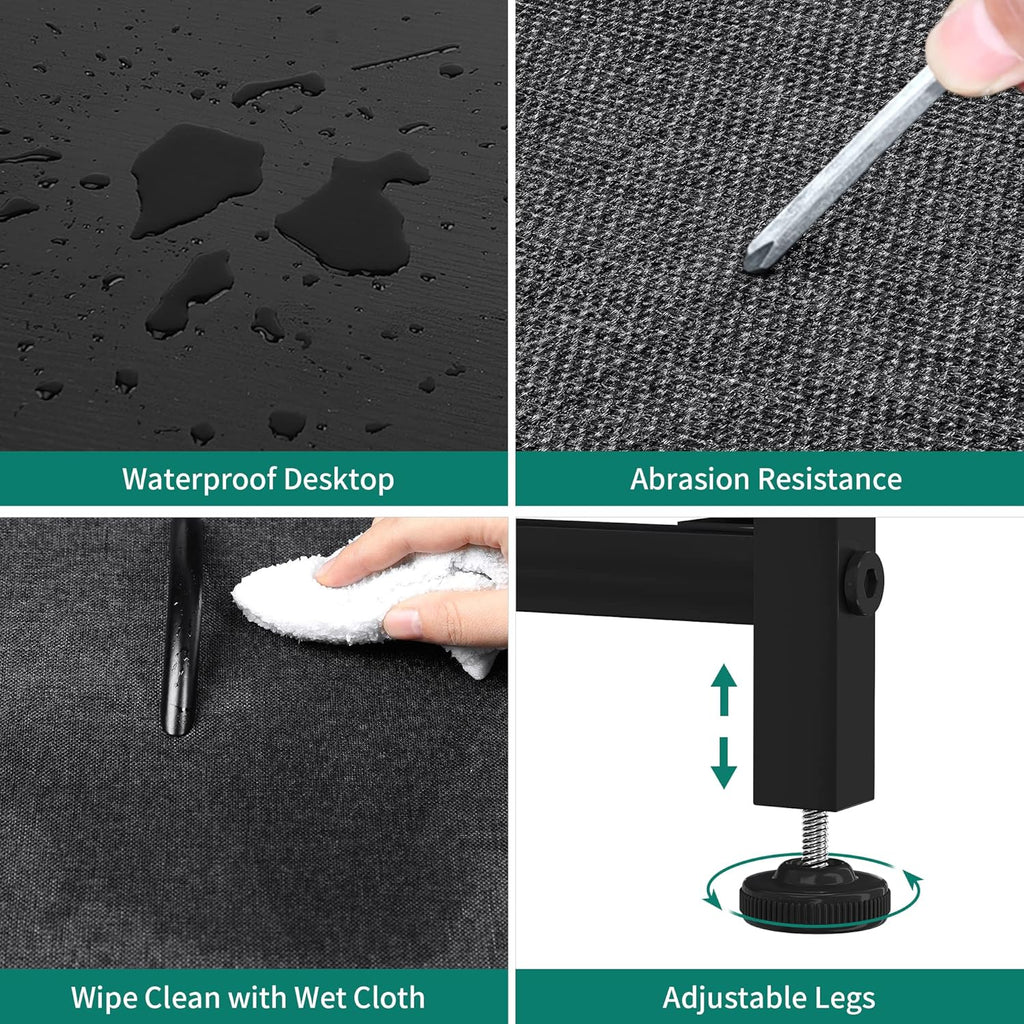 YITAHOME Storage Tower with 4 Drawers - Fabric Dresser, Organizer Unit for Bedroom, Living Room, Closets & Nursery - Sturdy Steel Frame, Easy Pull Fabric Bins & Wooden Top - Grand Goldman