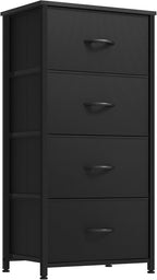 YITAHOME Storage Tower with 4 Drawers - Fabric Dresser, Organizer Unit for Bedroom, Living Room, Closets & Nursery - Sturdy Steel Frame, Easy Pull Fabric Bins & Wooden Top - Grand Goldman