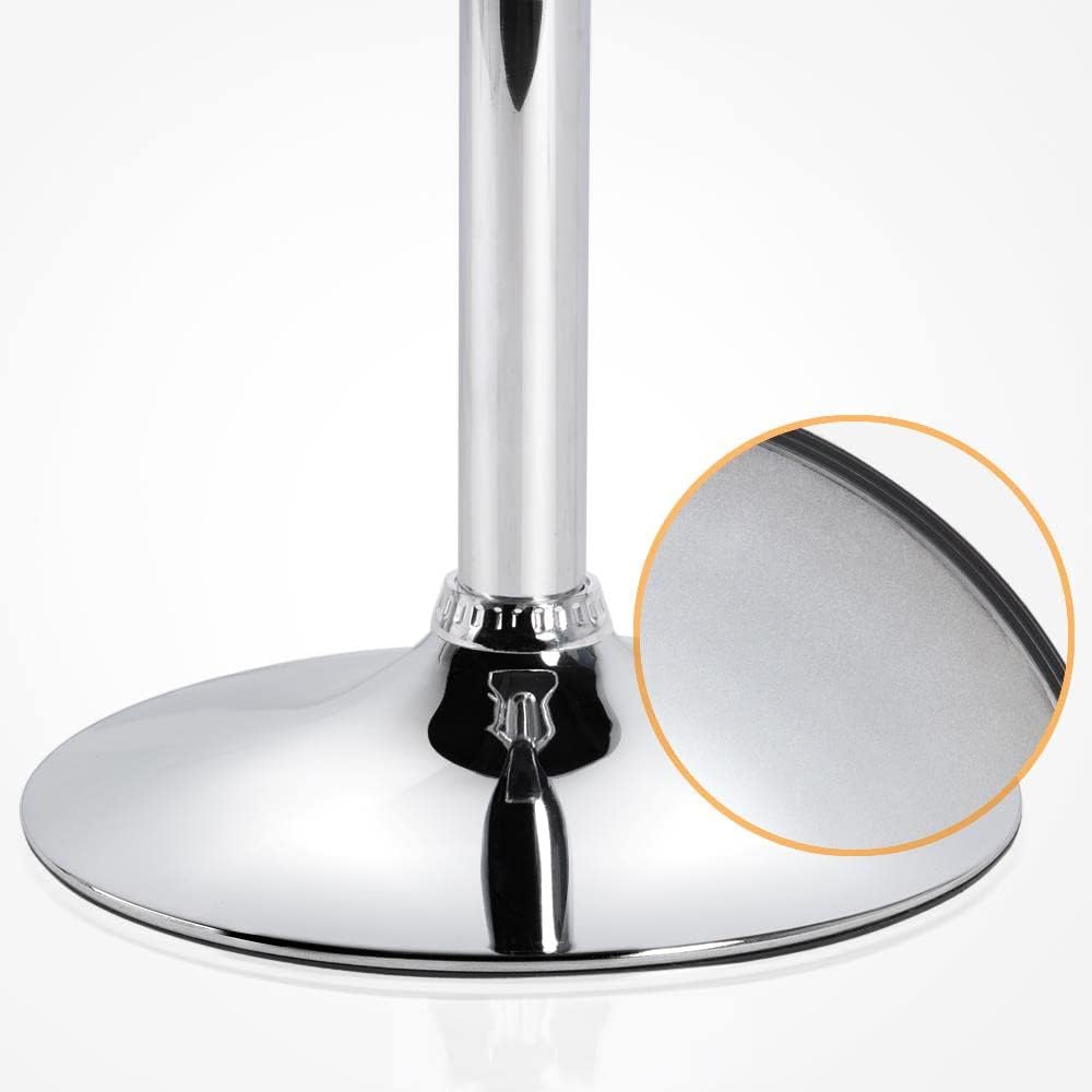 Yaheetech Bar Stools Set of 2, PU Leather Adjustable Swivel Barstools, Hydraulic Kitchen Counter Height Bar Chairs with Armrest and Back for Bar, Kitchen, Dining Room, Black - Grand Goldman