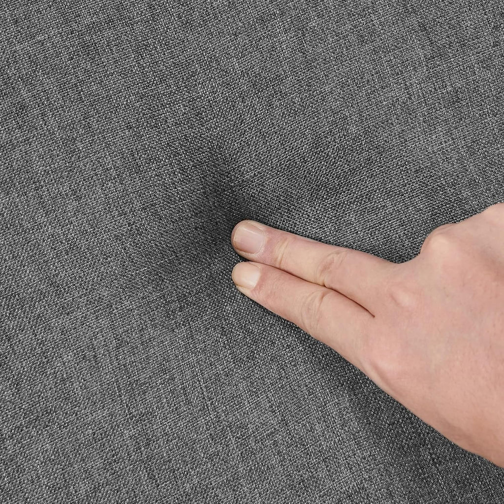 Yaheetech Modern Armchair, Mid Century Accent Chair with Sturdy Wood Legs and High Back for Small Space, Upholstered Fabric Sofa Club Chair for Living Room/Bedroom/Office, Dark Gray - Grand Goldman