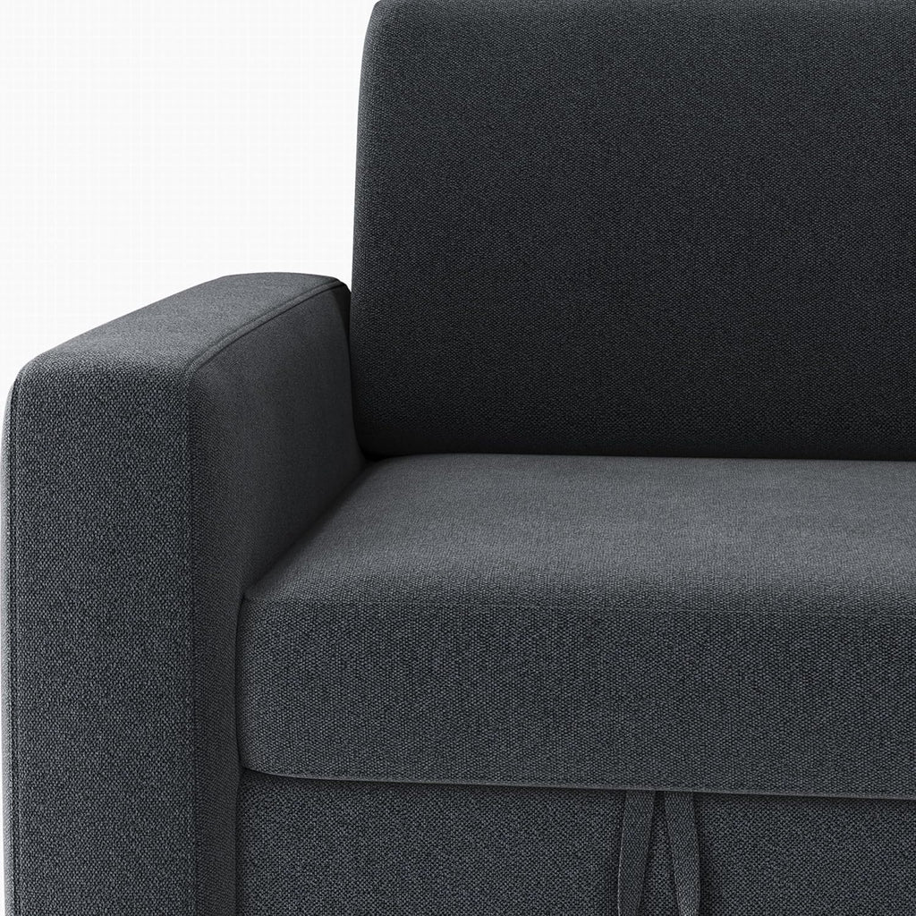 Yaheetech Sectional Sofa L-Shaped Sofa Couch Bed w/Chaise & USB, Reversible Couch Sleeper w/Pull Out Bed & Storage Space, 4-seat Fabric Convertible Sofa, Pull Out Couch for Living Room Dark Gray - Grand Goldman