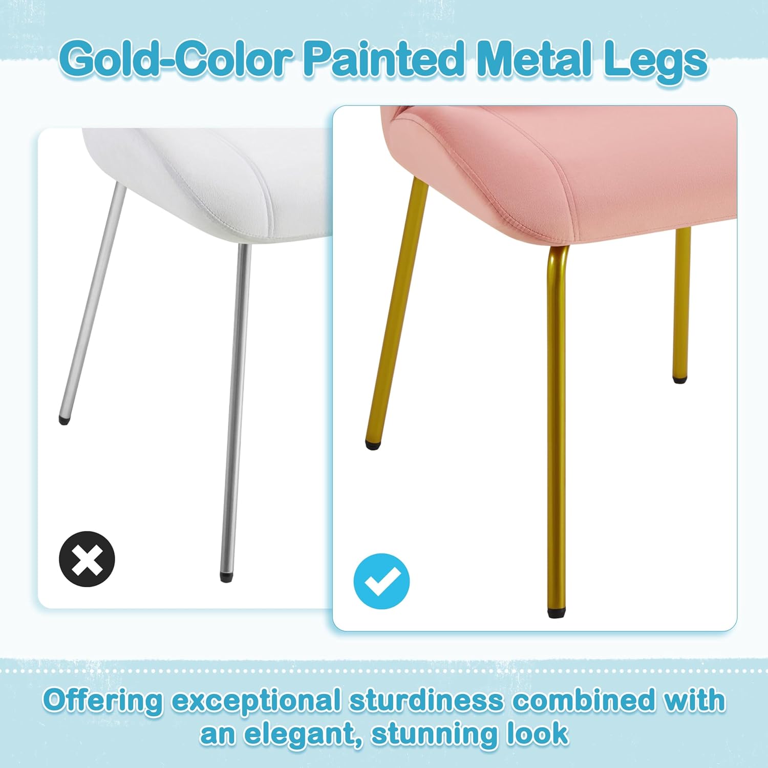 Yaheetech Velvet Accent Chair, Cute Vanity Chair with Shell-Shaped Backrest, Modern Armchair Side Chair with Golden Legs for Living Room/Bedroom/Home Office/Makeup, Pink - Grand Goldman