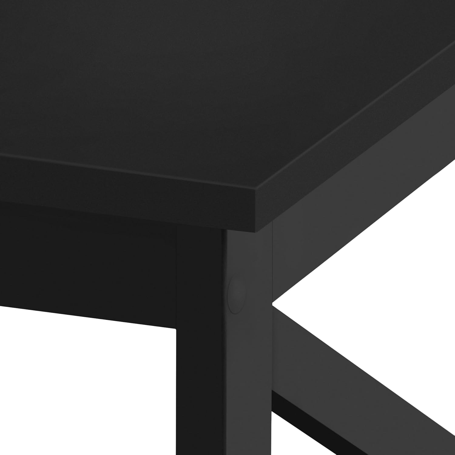 Yaheetech Wood 2-Tier Black Coffee Table with Storage Shelf for Living Room, X Design Accent Cocktail Table, Easy Assembly Home Furniture, 39.5 x 21.5 x 18 Inches - Grand Goldman