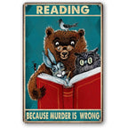 Yoga Because Murder is Wrong Animals Metal Tin Signs Posters Plate Wall Decor for Bars Man Cave Cafe Clubs Retro Posters Plaque - Grand Goldman