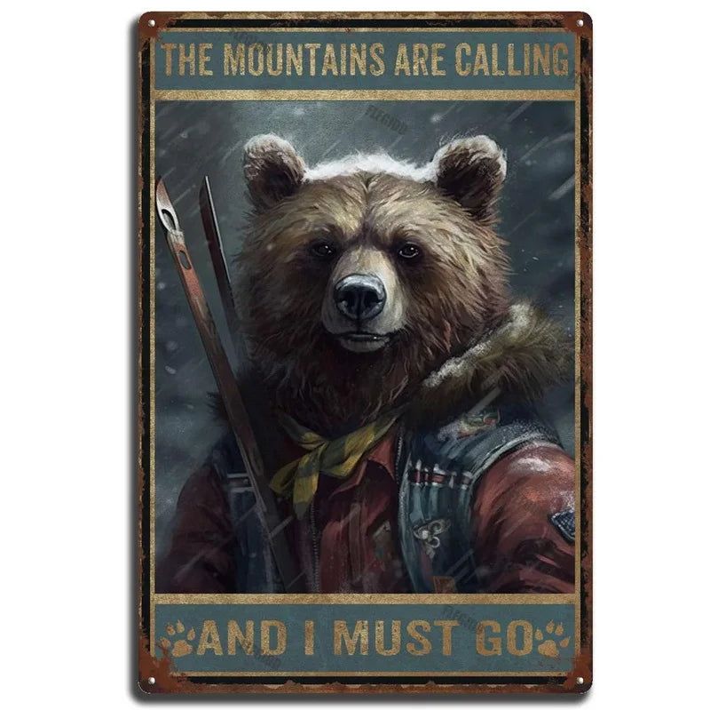 Yoga Because Murder is Wrong Animals Metal Tin Signs Posters Plate Wall Decor for Bars Man Cave Cafe Clubs Retro Posters Plaque - Grand Goldman