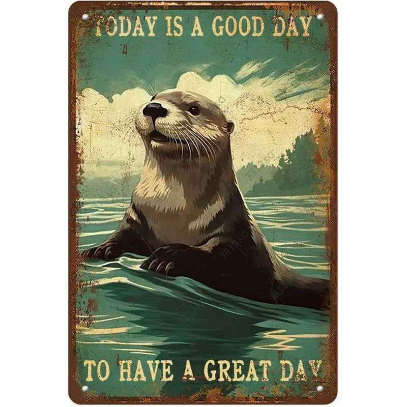 Yoga Because Murder is Wrong Animals Metal Tin Signs Posters Plate Wall Decor for Bars Man Cave Cafe Clubs Retro Posters Plaque - Grand Goldman